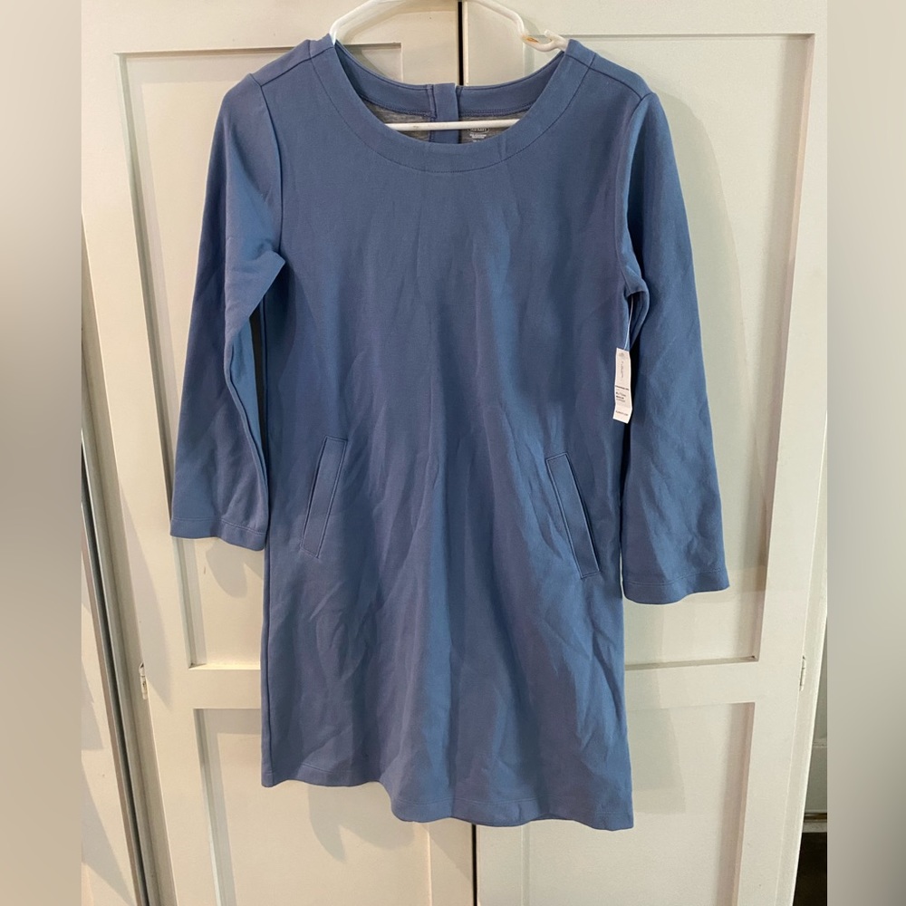 Old navy long sleeve blue dress. Girls, size 14, NWT